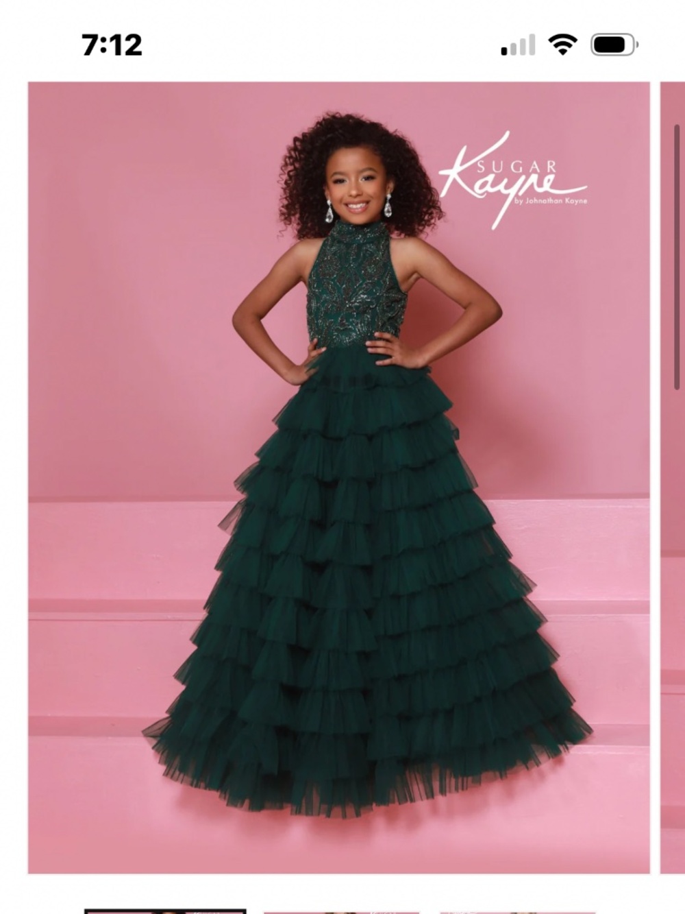Gorgeous Dress! Sugar Kayne C387 Ruffle Pageant Dress
